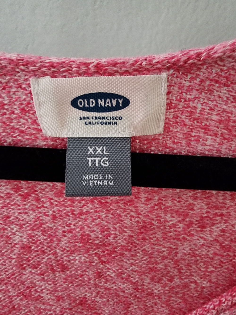 Old Navy Heathered Pink V-Neck Sweater - Picture 2 of 3